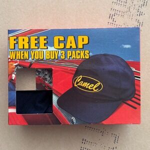 Camel 1990's Cigarette Cap Hat Navy Blue NEW IN BOX